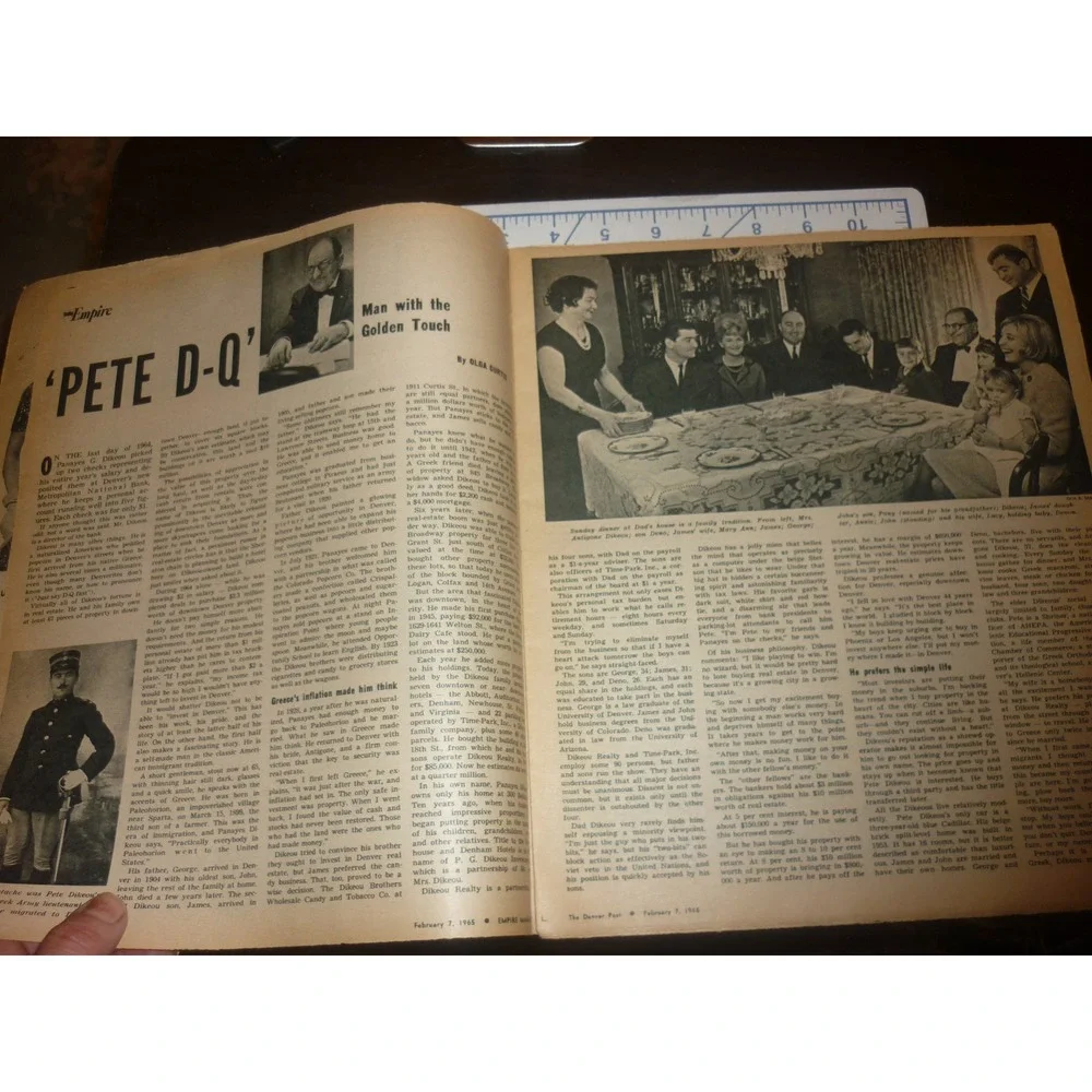 Vintage Sunday Empire Magazine Feb 7 1965 Denver Post Basketball Pete Dikeou